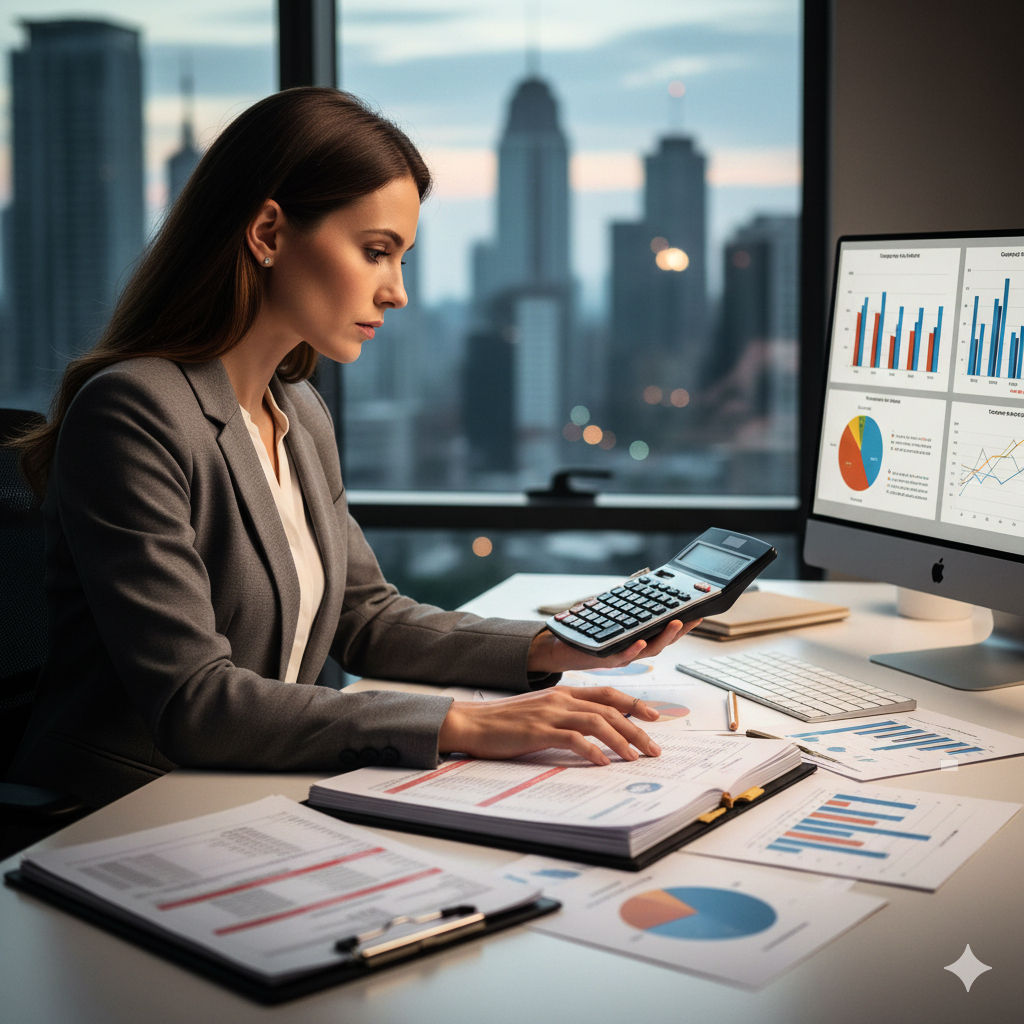 Ilustración que cubre los recorridos de implementación de contabilidad de gestión en empresas industriales y logísticas